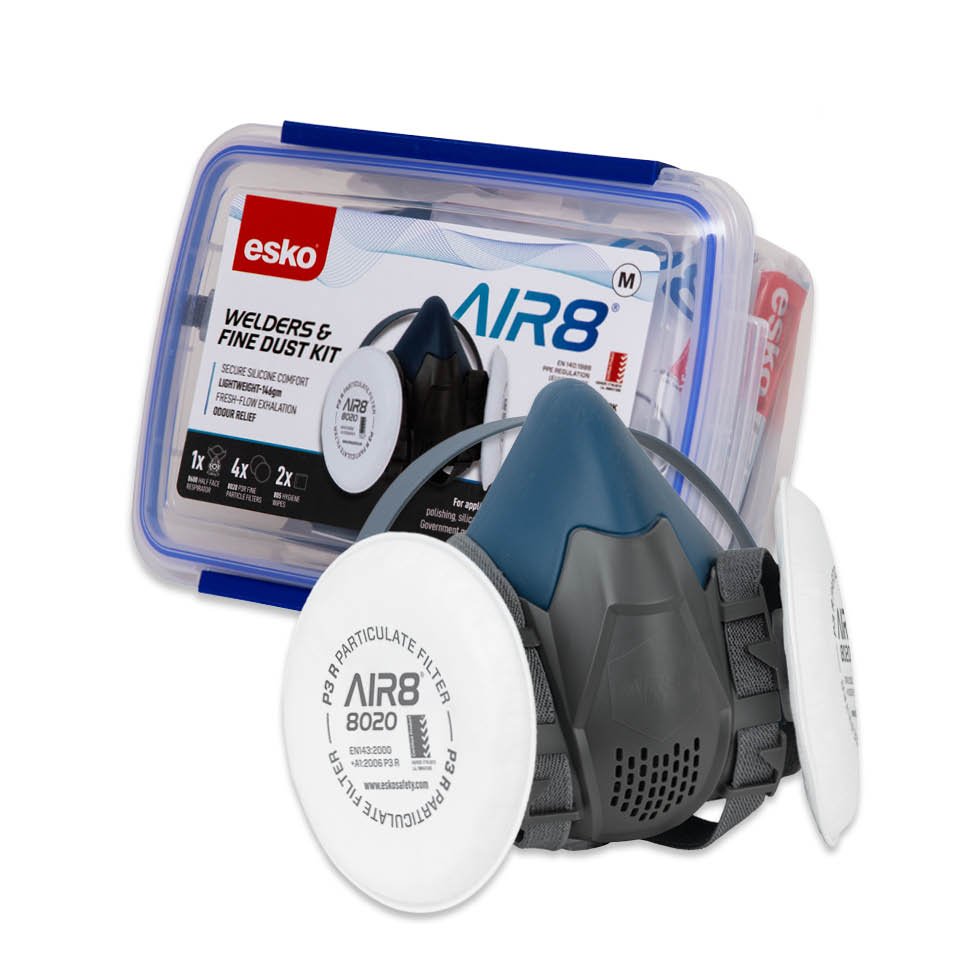 Esko AIR8 Welders/Fine Dust Respirator Kit, Size Medium