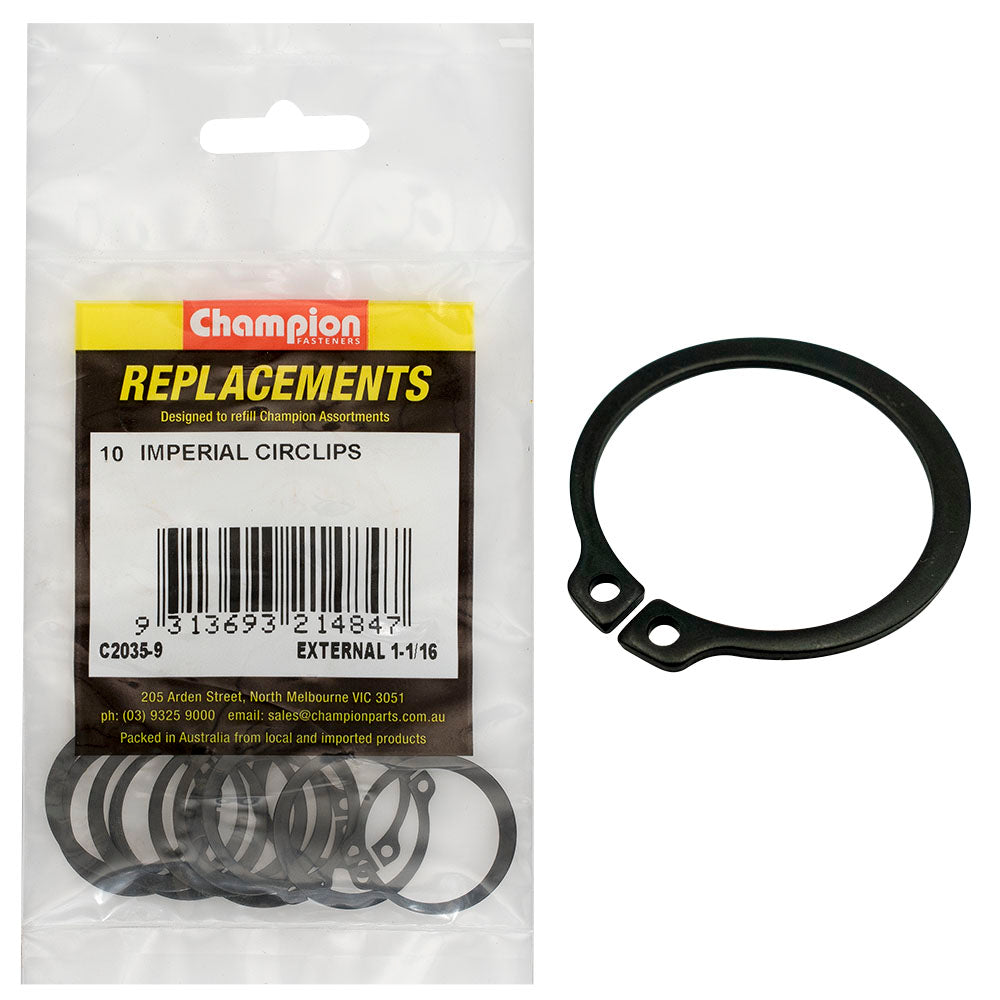 Champion 1-1/16in Imperial External Circlip -10pk | ISL