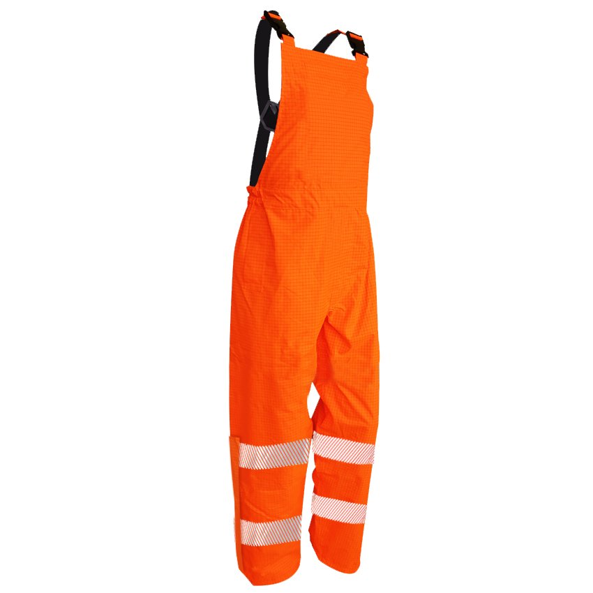 Esko Hi Vis PU, Bib Trousers, Flame Retardant, Orange