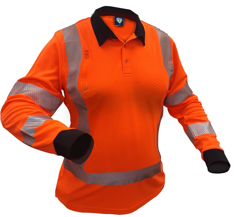 Esko TTMC-W17 X-Back L/S Women's Microvent Polo-Size 4