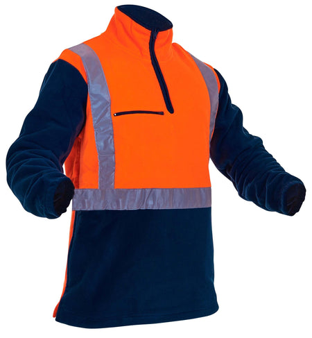 Esko D/N Polar Fleece 1/2 Zip Tunic - 380gm - Orange/Navy