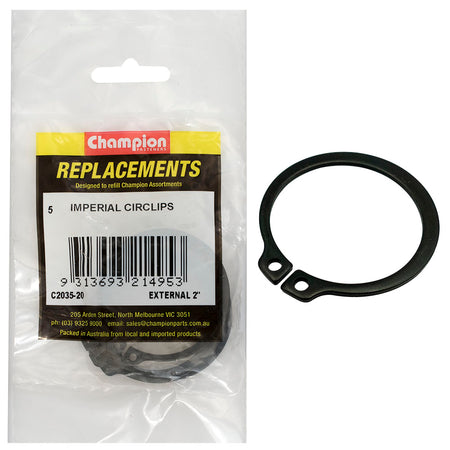 Champion 2in Imperial External Circlip -5pk | ISL