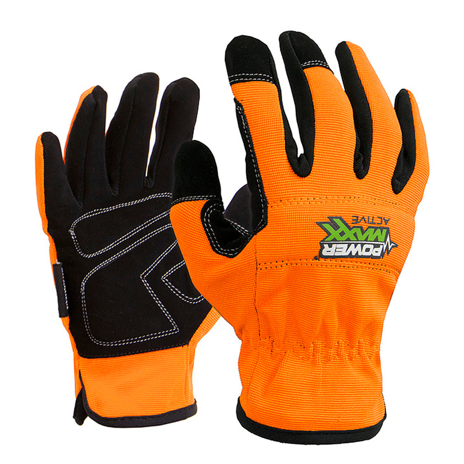Esko POWERMAXX ACTIVE Full Fingered ORANGE Synthetic Work Glove
