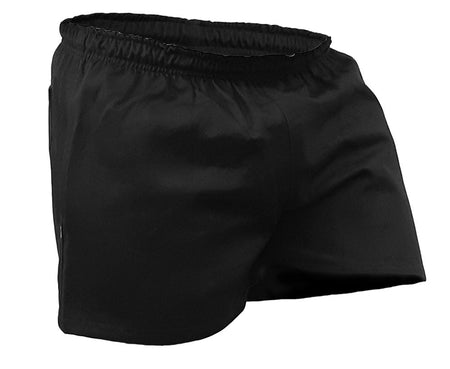 Esko 100% Cotton 3 Pocket Rugby Shorts - Black