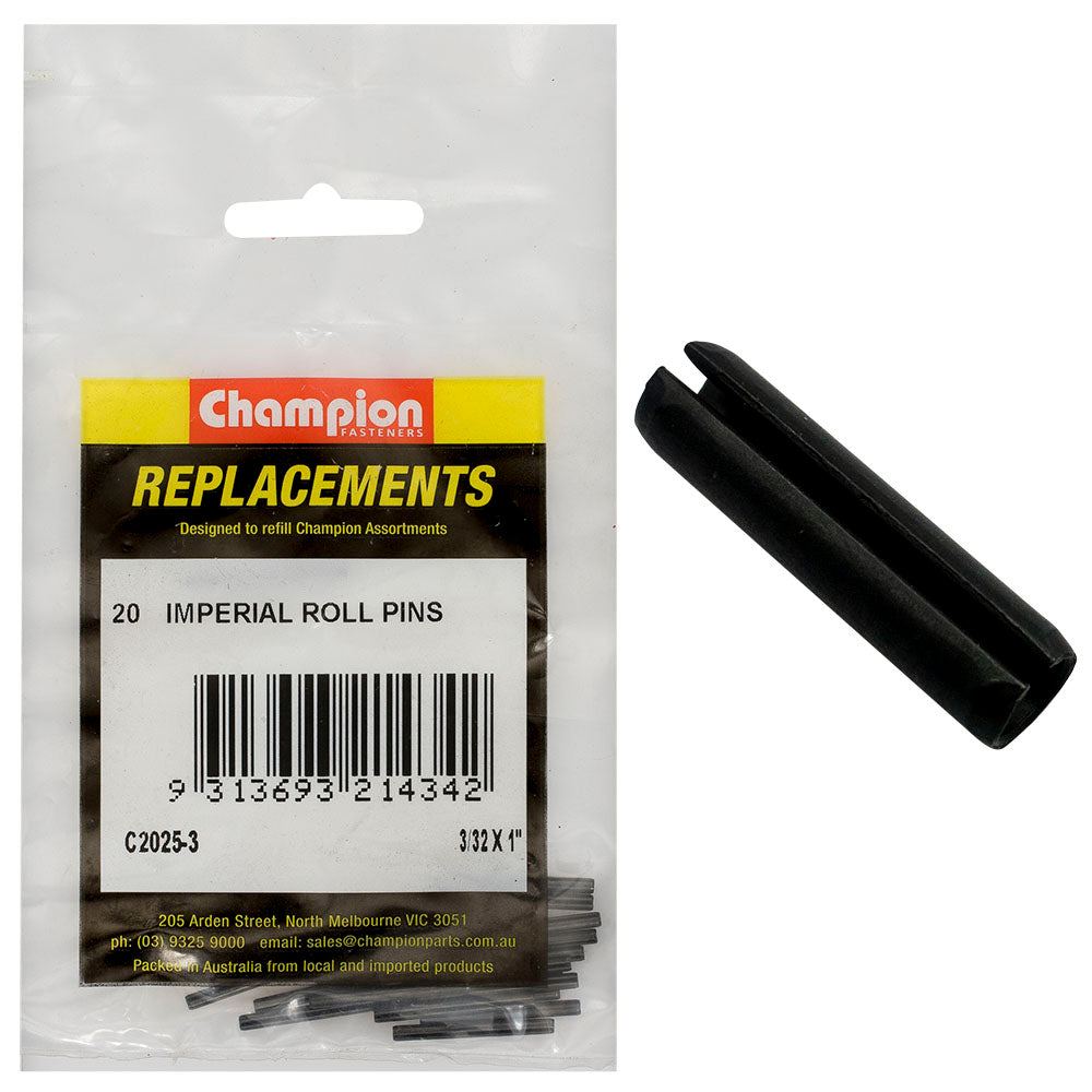 Champion 3/32 x 1in Imperial Roll Pin -20pk | ISL