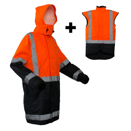 Esko Storm Pro D/N 3 in 1 Jacket Set-Size - Orange/Navy