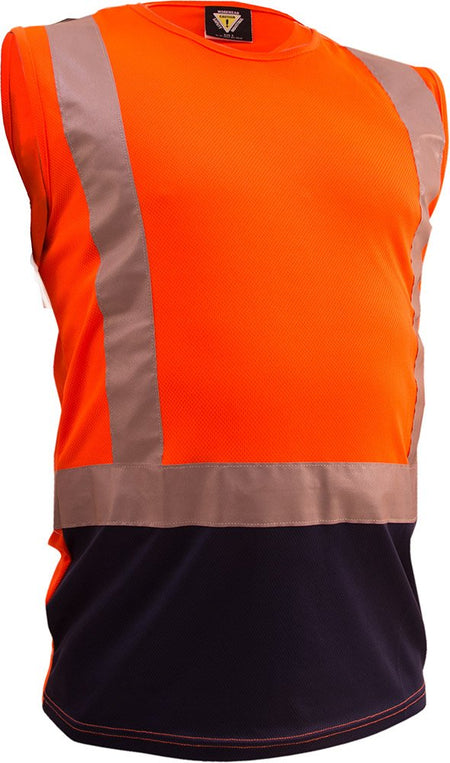 Esko D/N Microfibre Singlet - Yellow/Navy