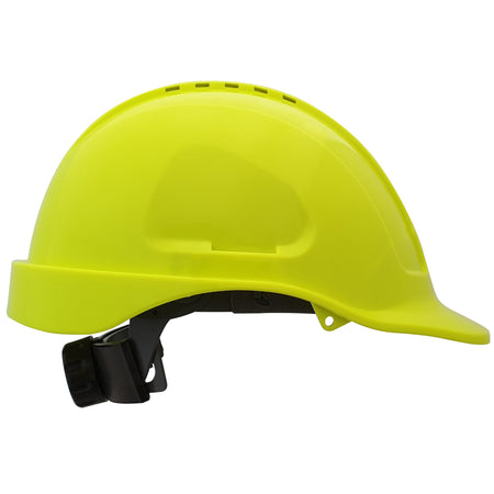 Esko Mid Peak, Vented Hard Hat - Slip Lock - Fluro Yellow