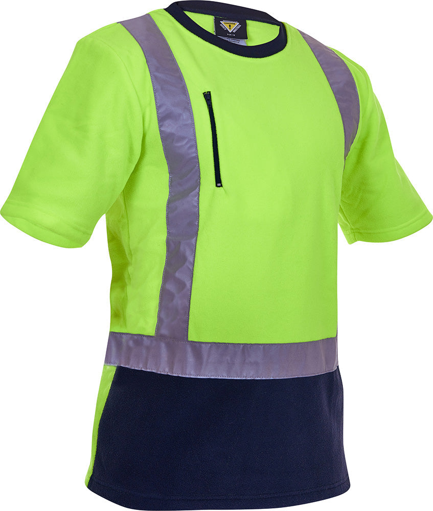 Esko D/N Polar Fleece T-Shirt - 280gm - Yellow/Navy