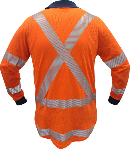 Clearance - Esko TTMC X-Back L/S 100% Cotton Mesh Polo -Size 7XL
