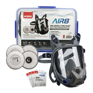 Esko AIR8 8900 full face respirator with silicone seal and wide lens