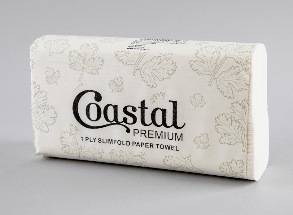 Coastal Slimfold Premium Paper Hand Towel, Carton