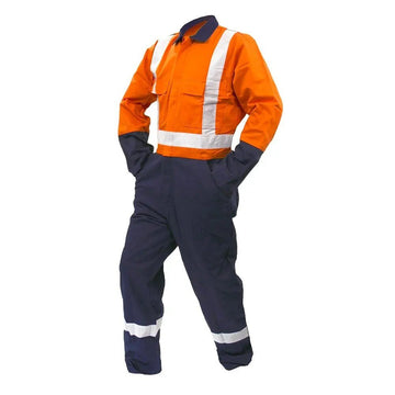 Esko Overall LS, 200gsm Cotton Ripstop, Orange/Navy DN