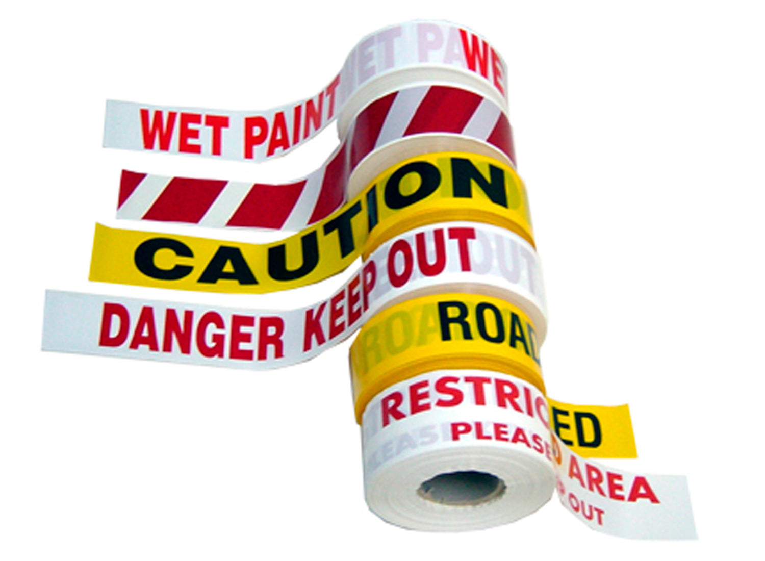 WARNING TAPE 'ASBESTOS WARNING', 75mm x 250m (Yellow) | Esko