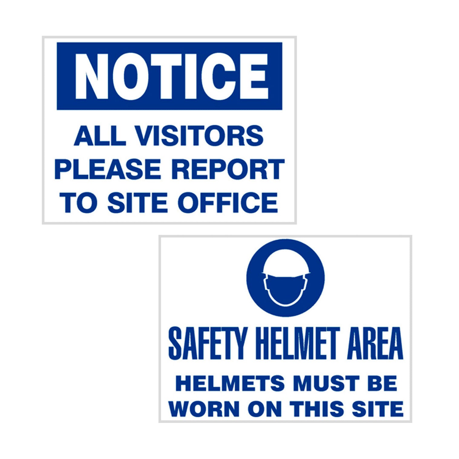 Sign - Notice All Visitors Please Report to Site Office 600 X 450 | Esko