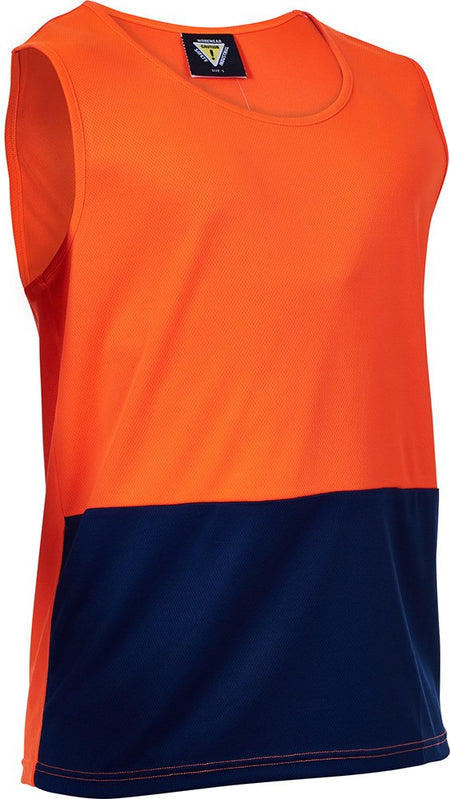 Esko D/O Microfibre Singlet - Yellow/Navy