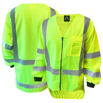 Esko Hi Vis-Vest long Sleeve, Zip, Yellow