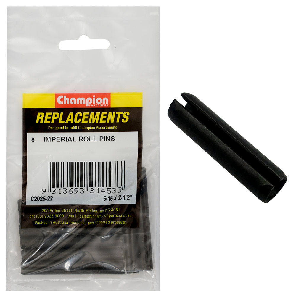 Champion 5/16 x 2-1/2in Imperial Roll Pin -8pk | ISL