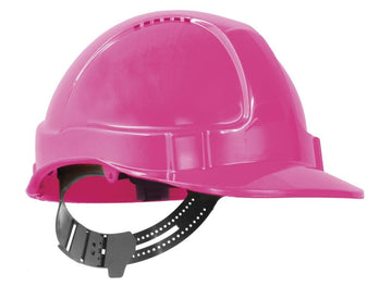 TUFF-NUT hard hat short peak vented pink with 6-point PinLock harness