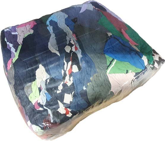Coloured 100% Cotton T-Shirt Rags - 1kg Bag