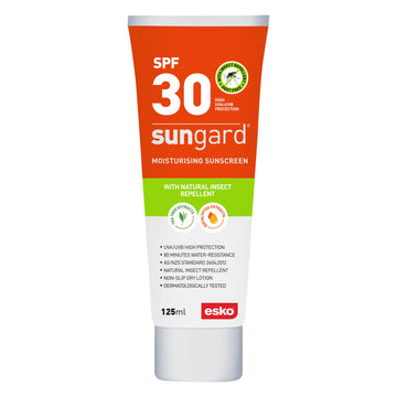 SunGard SPF30 sunscreen lotion tube, 125ml, with insect repellent
