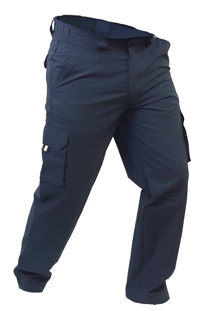 Navy 100% Cotton Cargos Trousers -Size 42"/107cm