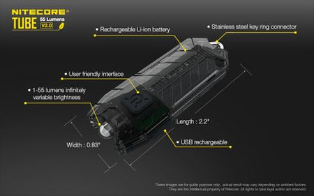 Nitecore Tube V2 Led Key Chain Flashlight Black | Formula