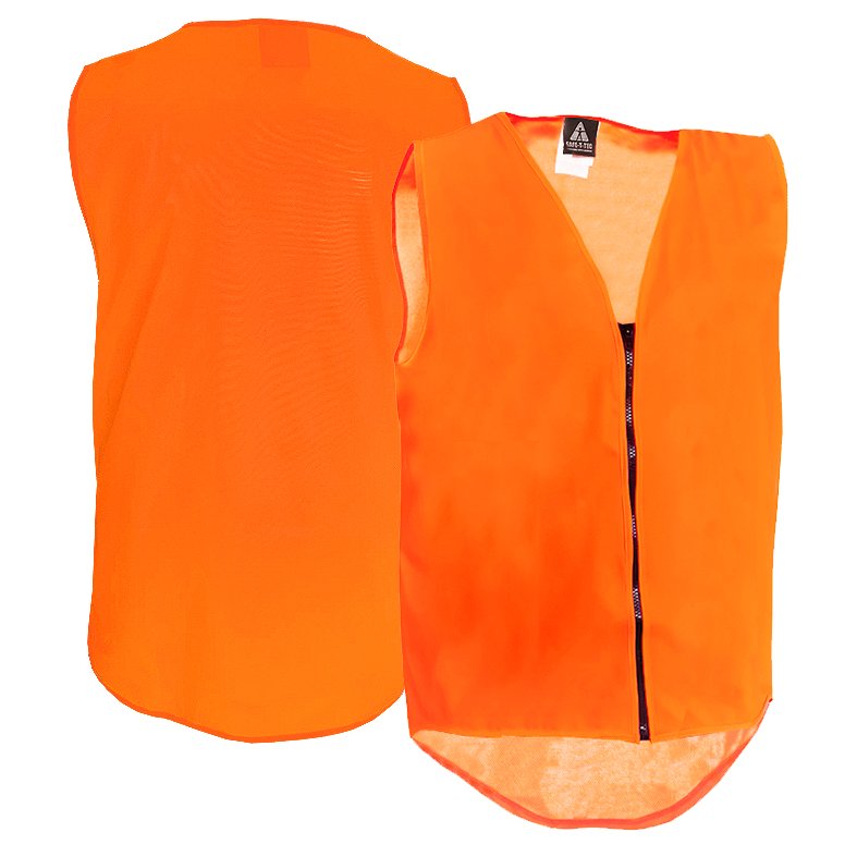 Clearance - Esko Hi Vis Vest, Zip, Day Only, Orange, No pockets-Size 3XL