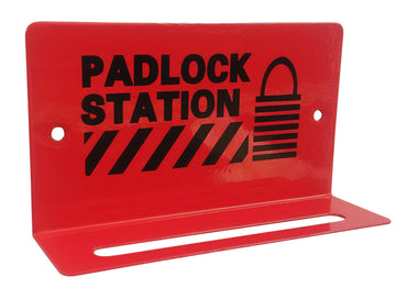 ISOLOCK lock station VLS710 red powder coated steel padlock holder