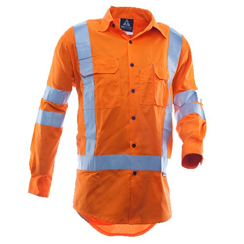 Clearance - Esko Hi-Vis D/N TTMC Shirt, LS, Orange -Size 2XL