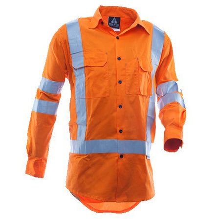 Clearance - Esko Hi-Vis D/N TTMC Shirt, LS, Orange -Size 2XL