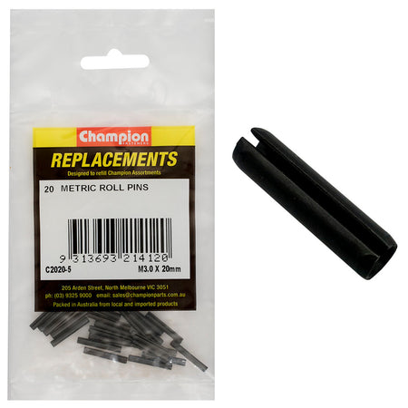 Champion 3.0 x 20mm Metric Roll Pin -20pk | ISL