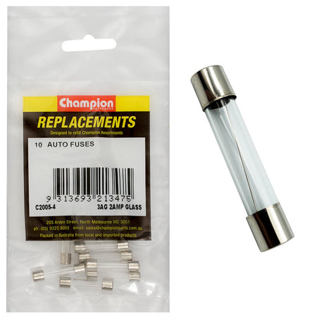 Champion 3Ag 2Amp Glass Fuse -10pk | ISL