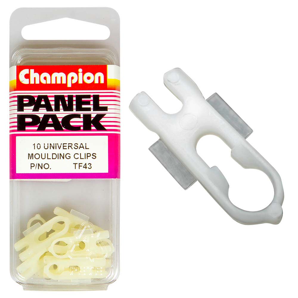 champion universal moulding clip white 10pk