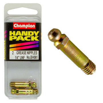 Champion 1/4in UNF x 1-1/4in long straight grease nipple