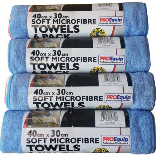 ProEquip 24pc Microfibre Clean-Up Cloths 40cmx30cm (4x6pc) – ProEquip 24pc Microfiber Clean-Up Cloths 40cmx30cm (4x6pc) | ISL