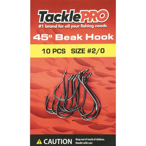 TacklePro 45deg. Beak Hook #2/0 - 10pc | ISL