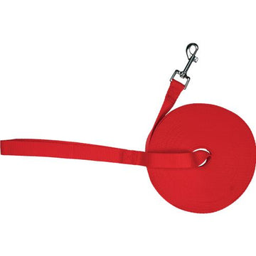 Sniffz 15m red long line training lead, 20mm width