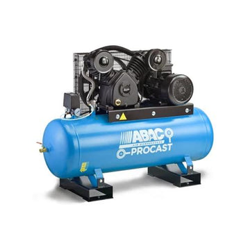 ABAC PROCAST belt-drive stationary air compressor, 150 L tank, three-phase motor