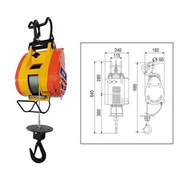 ITM electric wire hoist 300kg capacity with pendant controller