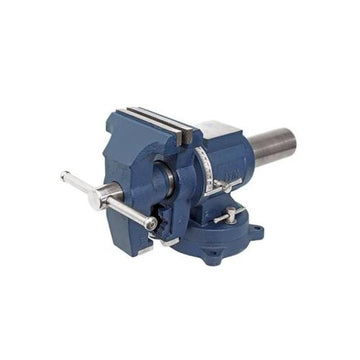 ITM 125mm cast iron bench vice with swivel base and reversible jaw configuration