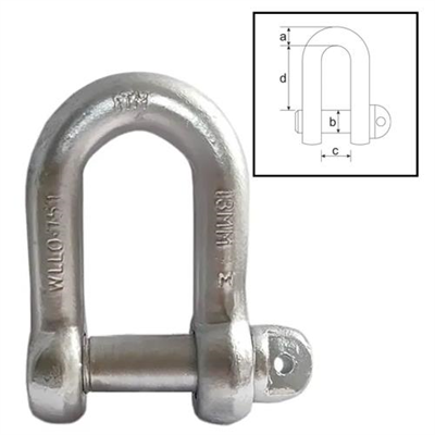 ITM Dee Shackle, Grade M, 0.75 Tonne, 13mm Body | ISL
