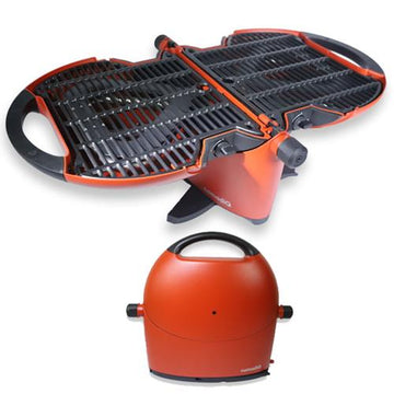 NomadiQ Portable Gas BBQ Terra folded with carry straps