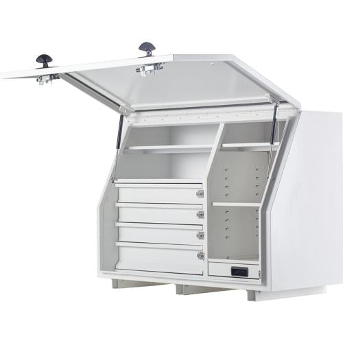 KABoxes 1360 Aluminium Series, 4 Drawers & 5 Shelves - White
