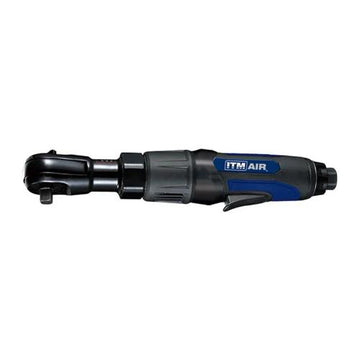 ITM 3/8in drive air ratchet wrench with soft rubber grip and rear regulator