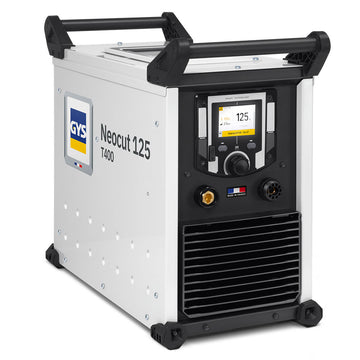 GYS NEOCUT 125 T400 plasma cutter with OLED display and quick-connect torch