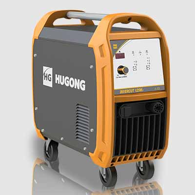 Hugong INVERCUT 125III plasma cutter with wheeled base