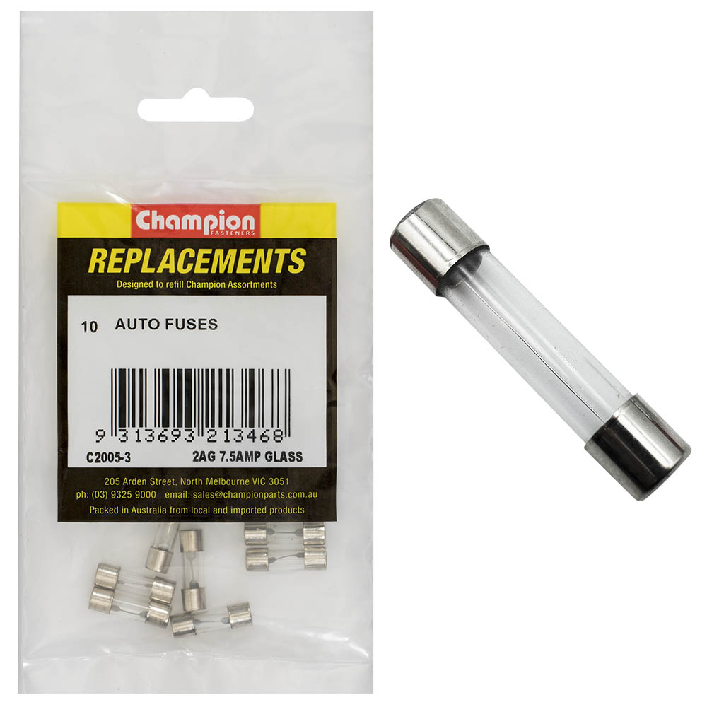 Champion 2Ag 7.5Amp Glass Fuse -10pk | ISL