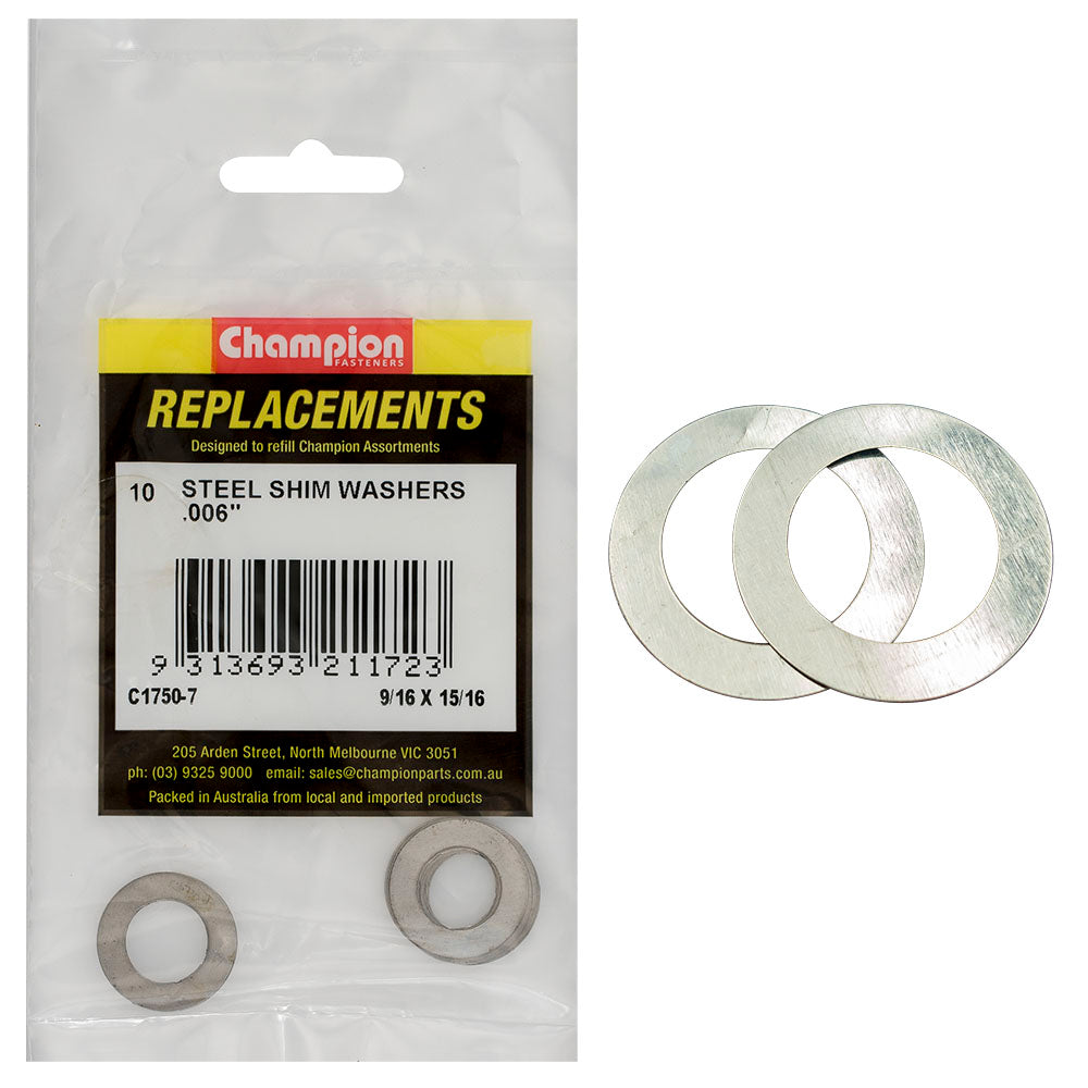 Champion 9/16in x 15/16in x .006in Shim Washer -10pk | ISL