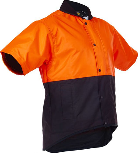 Esko D/O Oilskin Short Sleeve Vest - Orange/Brown